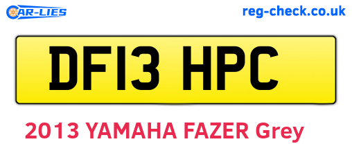 DF13HPC are the vehicle registration plates.