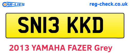 SN13KKD are the vehicle registration plates.