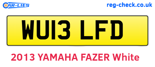 WU13LFD are the vehicle registration plates.
