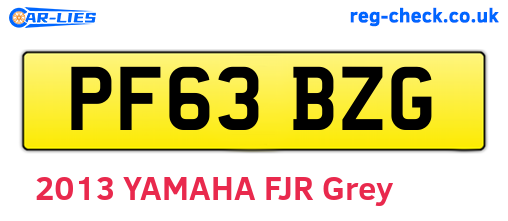 PF63BZG are the vehicle registration plates.