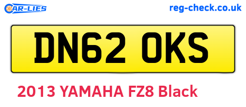 DN62OKS are the vehicle registration plates.