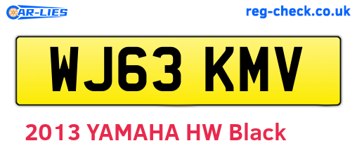 WJ63KMV are the vehicle registration plates.