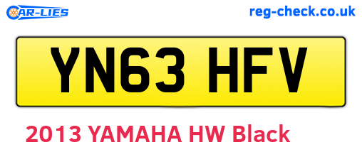 YN63HFV are the vehicle registration plates.