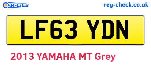 LF63YDN are the vehicle registration plates.