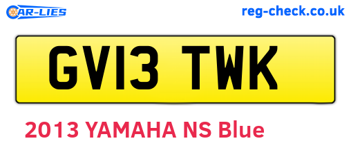 GV13TWK are the vehicle registration plates.