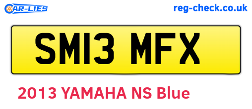 SM13MFX are the vehicle registration plates.
