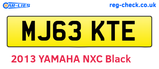 MJ63KTE are the vehicle registration plates.