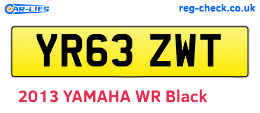 YR63ZWT are the vehicle registration plates.