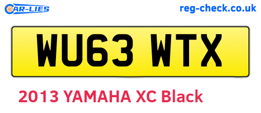 WU63WTX are the vehicle registration plates.