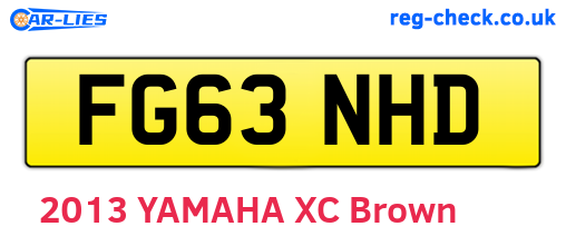 FG63NHD are the vehicle registration plates.