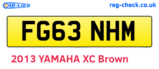 FG63NHM are the vehicle registration plates.