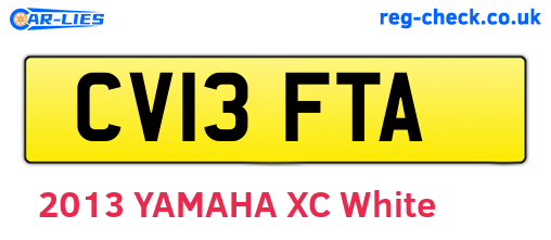 CV13FTA are the vehicle registration plates.