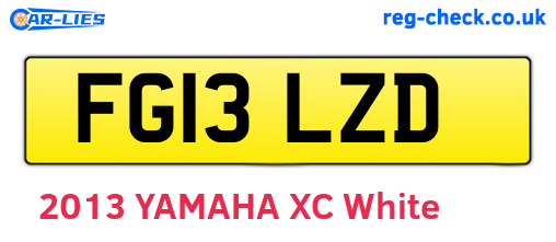 FG13LZD are the vehicle registration plates.