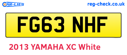 FG63NHF are the vehicle registration plates.