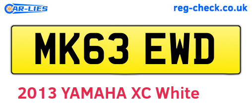 MK63EWD are the vehicle registration plates.