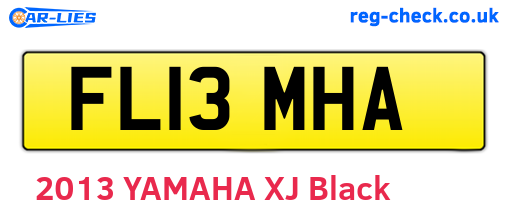 FL13MHA are the vehicle registration plates.