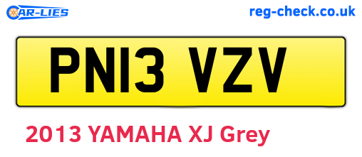 PN13VZV are the vehicle registration plates.