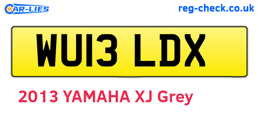 WU13LDX are the vehicle registration plates.