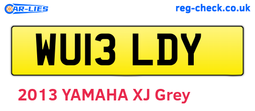 WU13LDY are the vehicle registration plates.