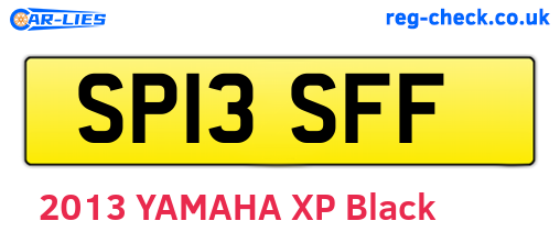 SP13SFF are the vehicle registration plates.