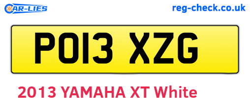 PO13XZG are the vehicle registration plates.