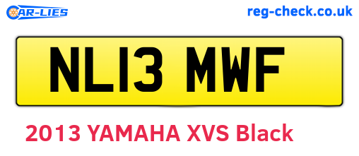 NL13MWF are the vehicle registration plates.