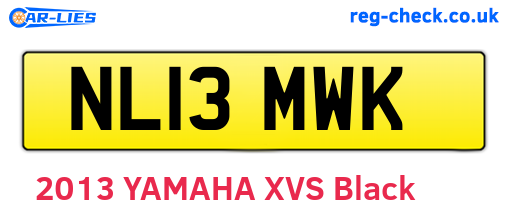 NL13MWK are the vehicle registration plates.