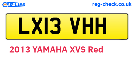 LX13VHH are the vehicle registration plates.