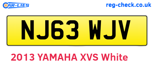 NJ63WJV are the vehicle registration plates.
