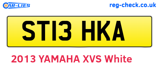 ST13HKA are the vehicle registration plates.