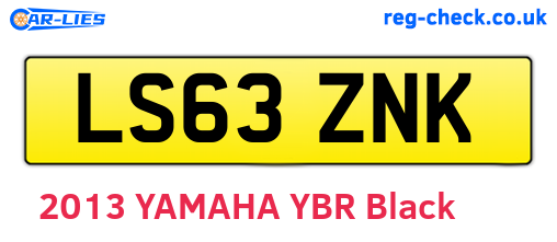 LS63ZNK are the vehicle registration plates.