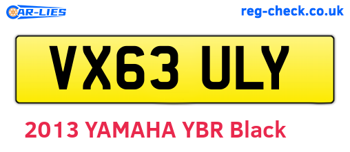VX63ULY are the vehicle registration plates.