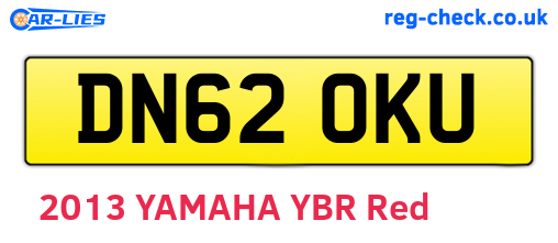 DN62OKU are the vehicle registration plates.