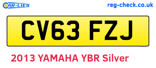 CV63FZJ are the vehicle registration plates.