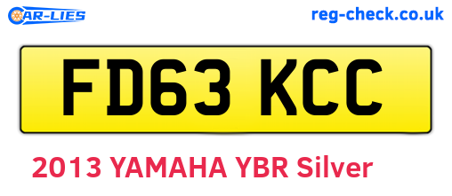 FD63KCC are the vehicle registration plates.