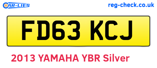 FD63KCJ are the vehicle registration plates.