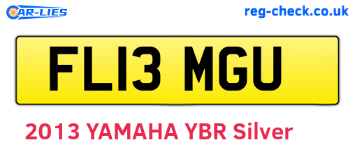 FL13MGU are the vehicle registration plates.