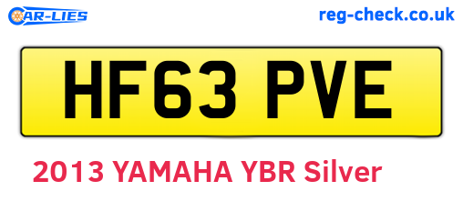 HF63PVE are the vehicle registration plates.