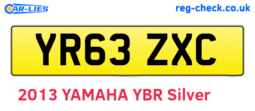 YR63ZXC are the vehicle registration plates.