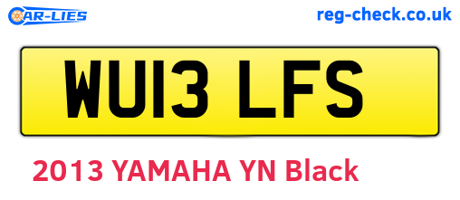 WU13LFS are the vehicle registration plates.