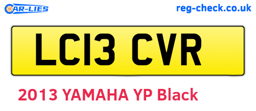 LC13CVR are the vehicle registration plates.