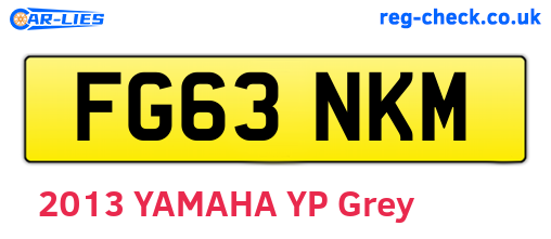 FG63NKM are the vehicle registration plates.