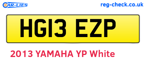 HG13EZP are the vehicle registration plates.