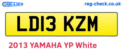 LD13KZM are the vehicle registration plates.