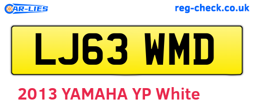 LJ63WMD are the vehicle registration plates.