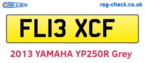 FL13XCF are the vehicle registration plates.