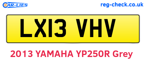 LX13VHV are the vehicle registration plates.