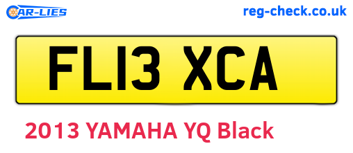 FL13XCA are the vehicle registration plates.