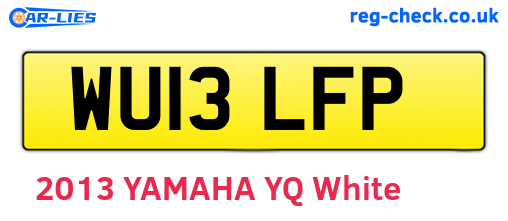 WU13LFP are the vehicle registration plates.