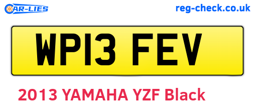 WP13FEV are the vehicle registration plates.